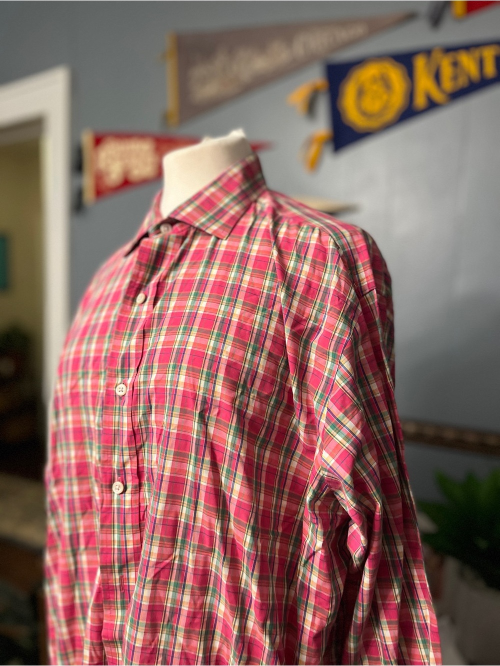 Ralph Lauren Pink Plaid Button-Down Shirt